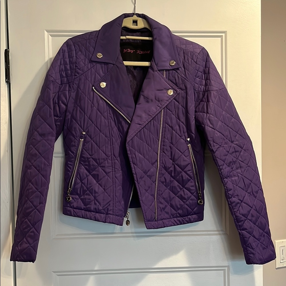 Betsey Johnson Purple Quilted Women's Jacket